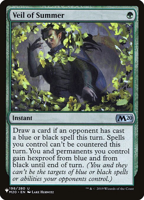 Veil of Summer, The List M20-198, uncommon