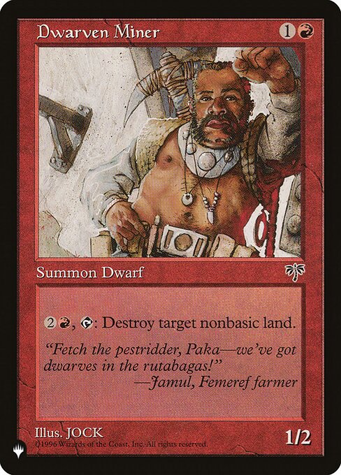 Dwarven Miner, The List MIR-169, uncommon
