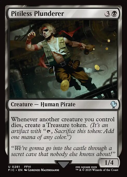 Pitiless Plunderer, Final Fantasy Commander 281, uncommon