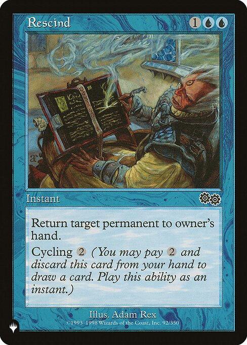 Rescind, The List USG-92, common