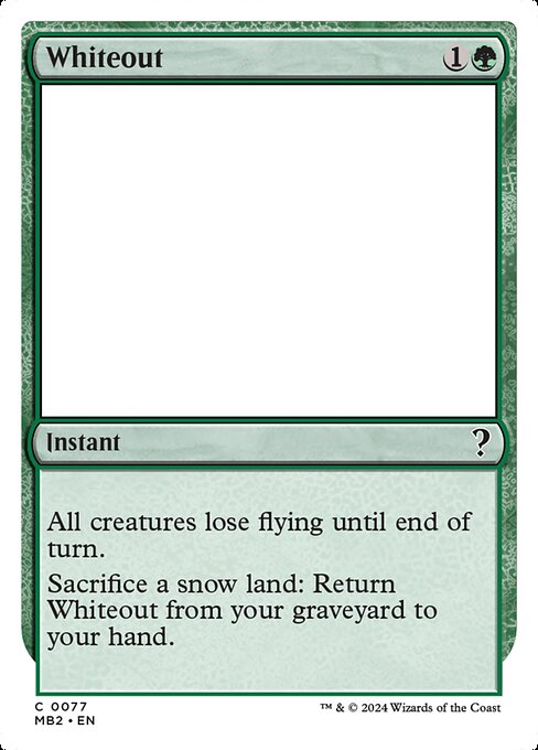 Whiteout, Mystery Booster 2 77, common