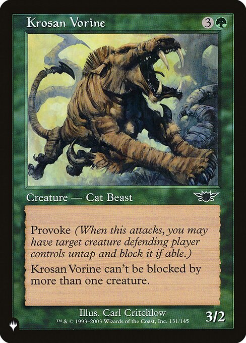 Krosan Vorine, The List LGN-131, common