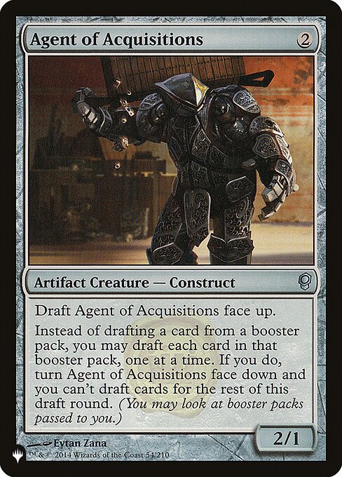 Agent of Acquisitions, The List CNS-54, uncommon