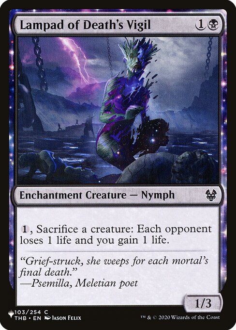 Lampad of Death's Vigil, The List THB-103, common