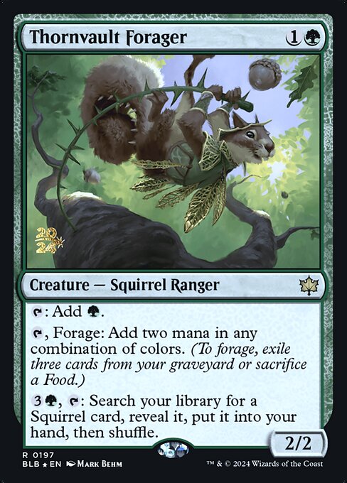 Thornvault Forager, Bloomburrow Promos 197s, rare