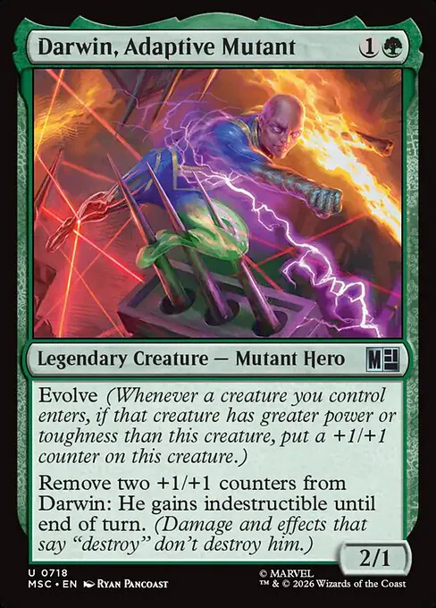 Darwin, Adaptive Mutant, Marvel Super Heroes Commander, uncommon