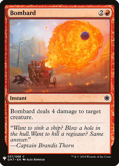 Bombard, The List GNT-37, common