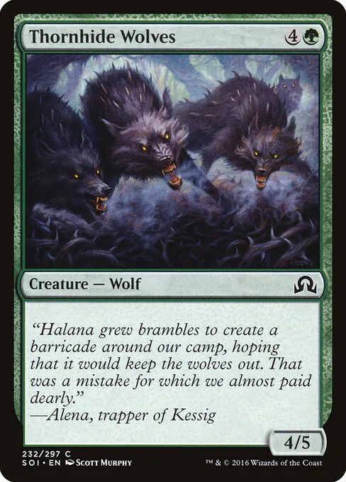 Thornhide Wolves, Shadows over Innistrad 232, common