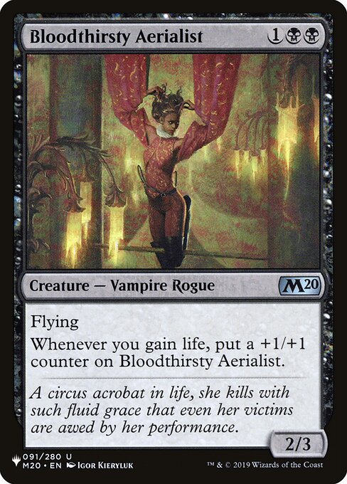 Bloodthirsty Aerialist, The List M20-91, uncommon
