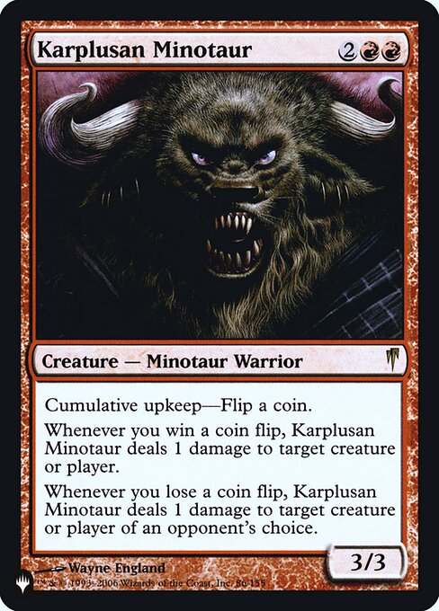 Karplusan Minotaur, The List CSP-86, rare