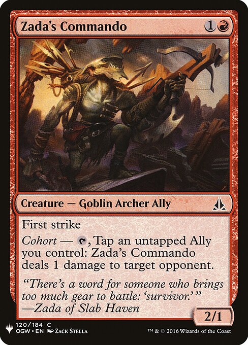 Zada's Commando, The List OGW-120, common