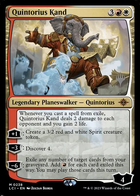 Quintorius Kand, The Lost Caverns of Ixalan Promos 238p, mythic