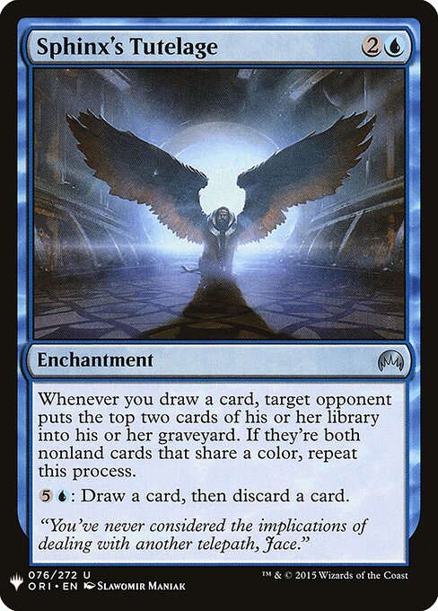 Sphinx's Tutelage, The List ORI-76, uncommon