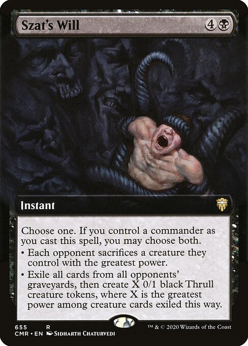 Szat's Will, Commander Legends 655, rare