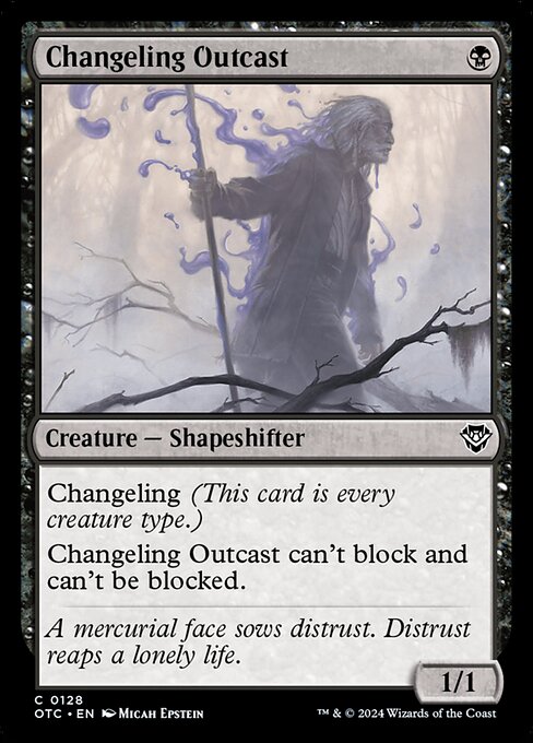 Changeling Outcast, Outlaws of Thunder Junction Commander 128, common