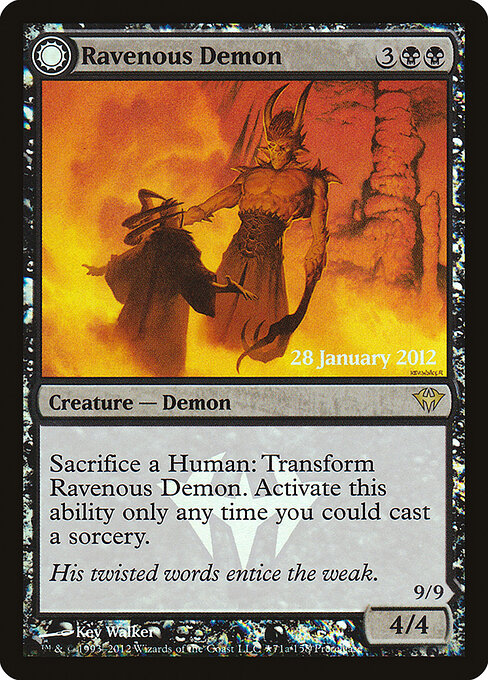 Ravenous Demon // Archdemon of Greed, Dark Ascension Promos 71★, rare
