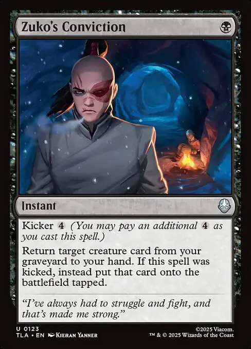 Zuko's Conviction, Avatar: The Last Airbender 123, uncommon