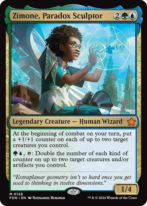 Zimone, Paradox Sculptor, Foundations Promos 126p, mythic