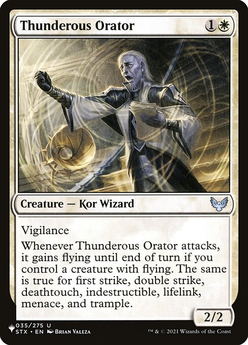 Thunderous Orator, The List STX-35, uncommon