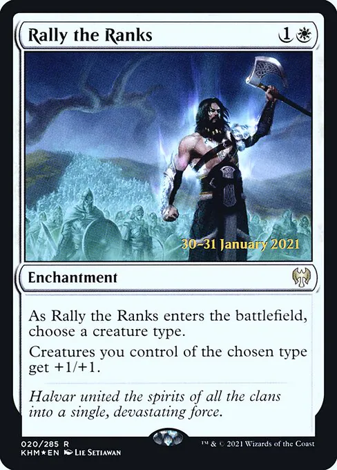 Rally the Ranks, Kaldheim Promos 20s, rare