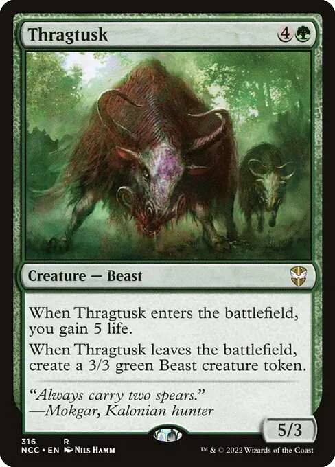 Thragtusk, New Capenna Commander 316, rare