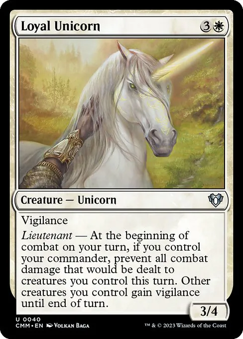 Loyal Unicorn, Commander Masters 40, uncommon