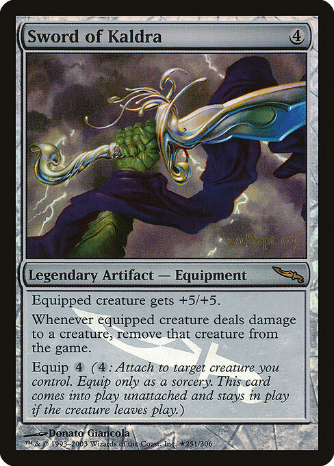 Sword of Kaldra, Mirrodin Promos 251★, rare