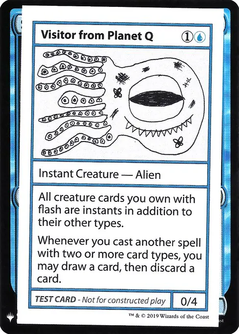 Visitor from Planet Q, Mystery Booster Playtest Cards 2019 33, rare