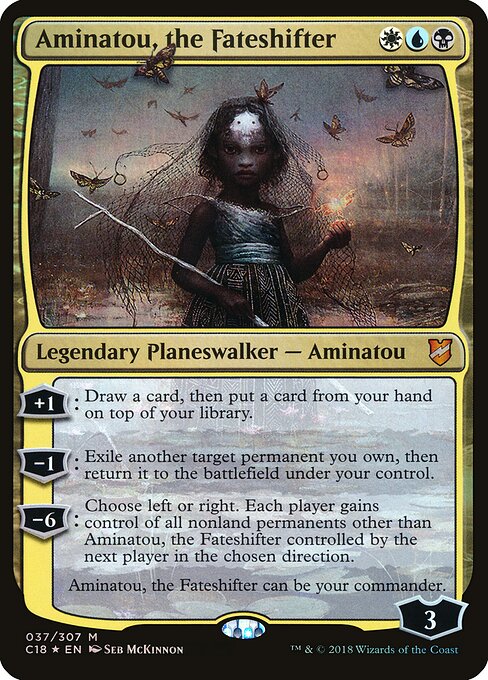 Aminatou, the Fateshifter, Commander 2018 Oversized 37, mythic