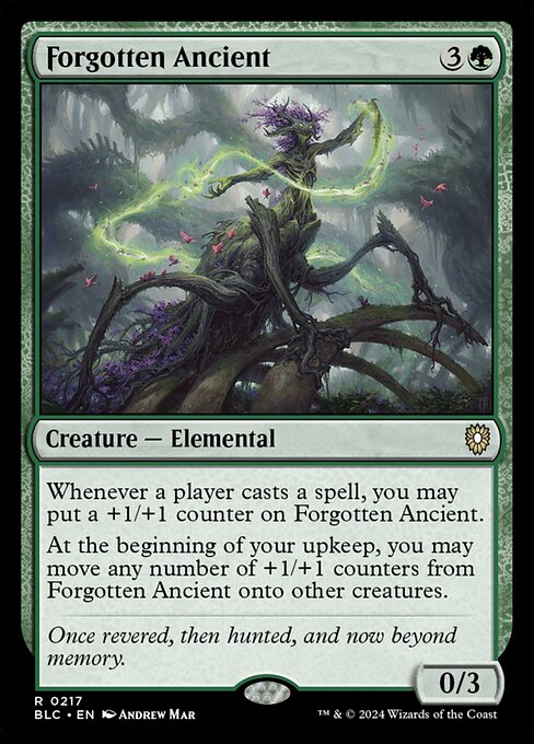 Forgotten Ancient, Bloomburrow Commander 217, rare