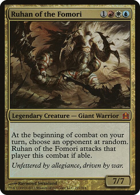 Ruhan of the Fomori, Commander 2011 Oversized 221, mythic