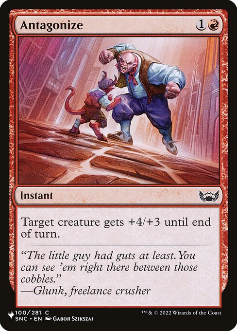Antagonize, The List SNC-100, common
