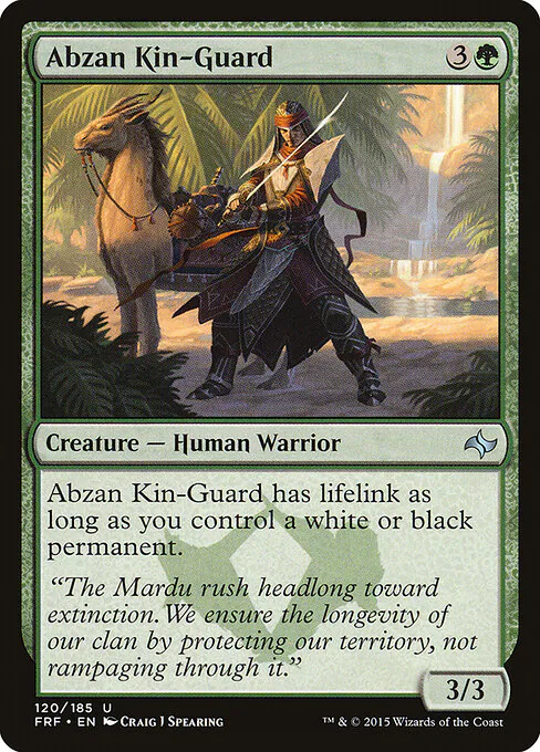 Abzan Kin-Guard, Fate Reforged 120, uncommon