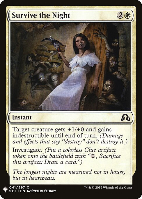 Survive the Night, The List SOI-41, common