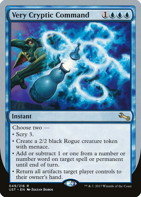 Very Cryptic Command, Unstable 49f, rare