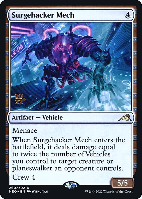 Surgehacker Mech, Kamigawa: Neon Dynasty Promos 260s, rare