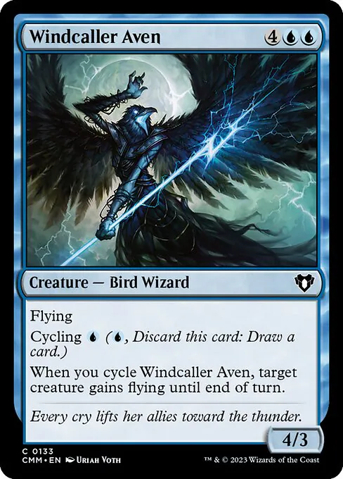 Windcaller Aven, Commander Masters 133, common