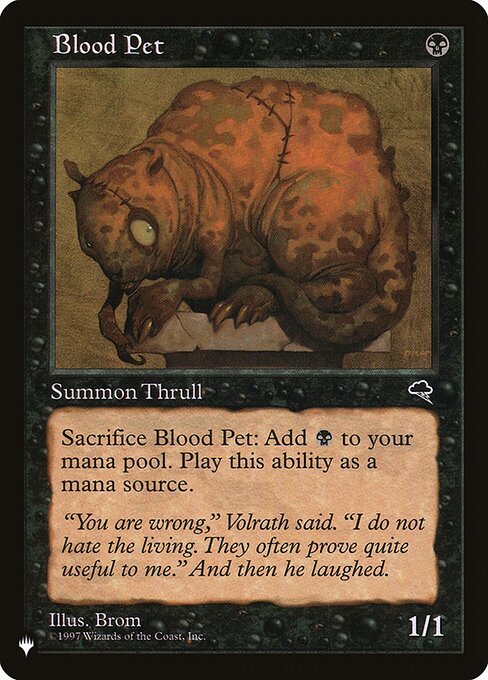 Blood Pet, The List TMP-109, common