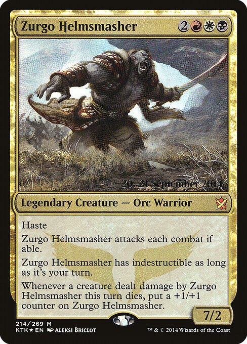 Zurgo Helmsmasher, Khans of Tarkir Promos 214s, mythic