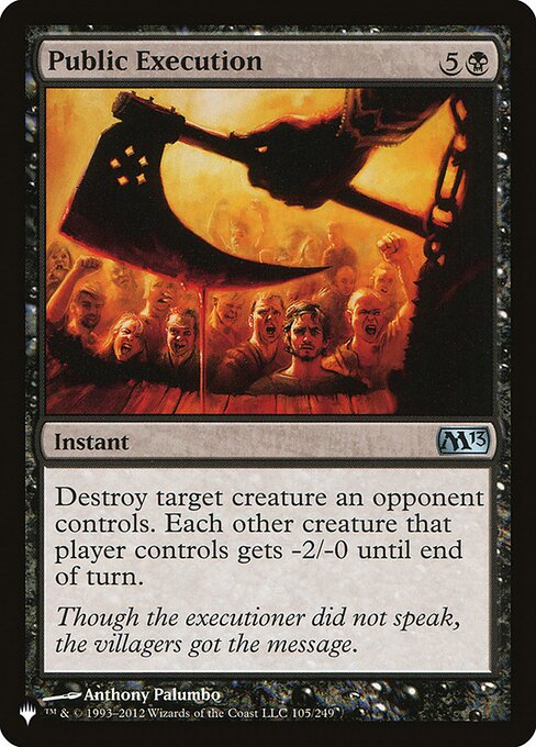 Public Execution, The List M13-105, uncommon