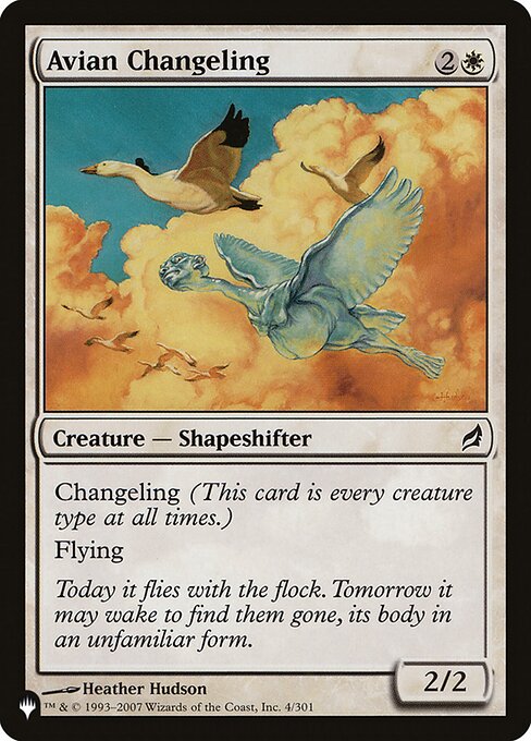 Avian Changeling, The List LRW-4, common