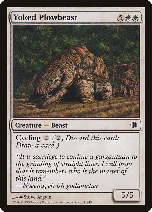Yoked Plowbeast, Shards of Alara 31, common