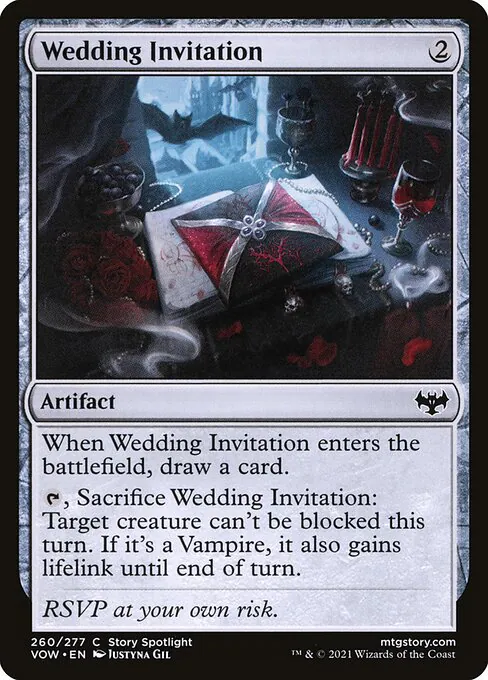 Wedding Invitation, Innistrad: Crimson Vow 260, common