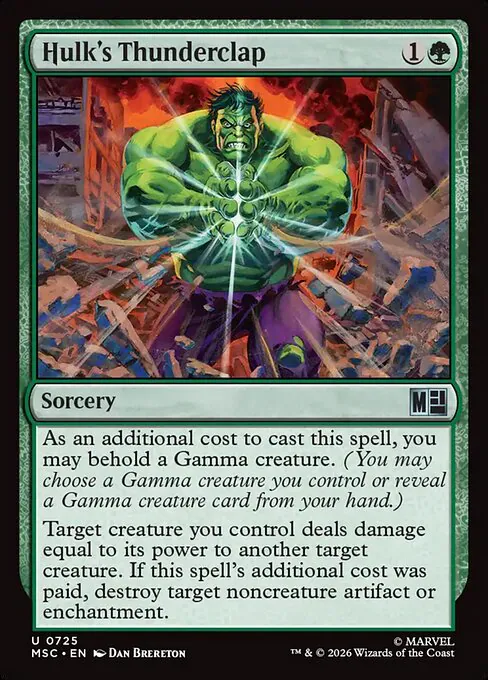 Hulk's Thunderclap, Marvel Super Heroes Commander, uncommon