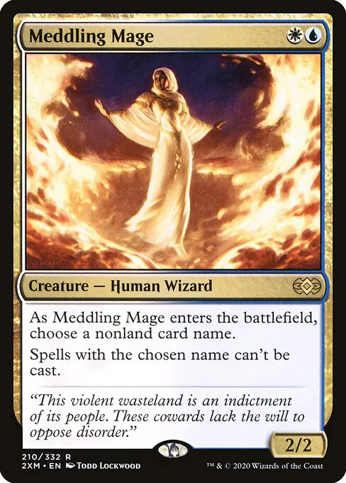 Meddling Mage, Double Masters 210, rare