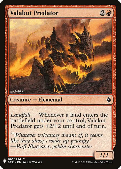 Valakut Predator, The List BFZ-160, common
