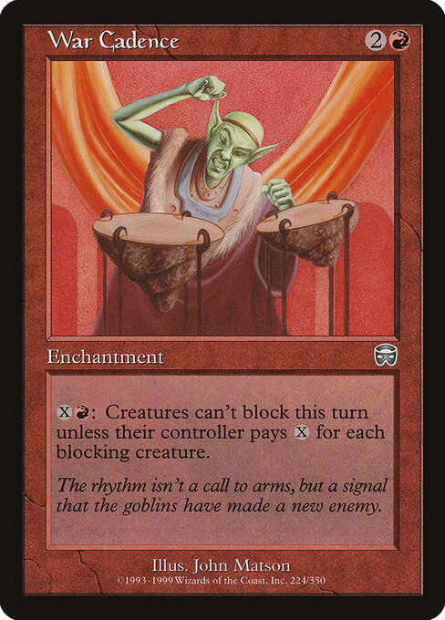 War Cadence, Mercadian Masques 224, uncommon