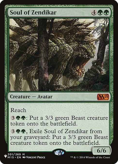 Soul of Zendikar, The List M15-201, mythic