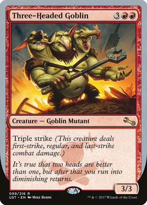 Three-Headed Goblin, Unstable 99, rare