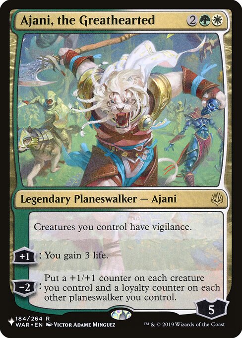Ajani, the Greathearted, The List WAR-184, rare